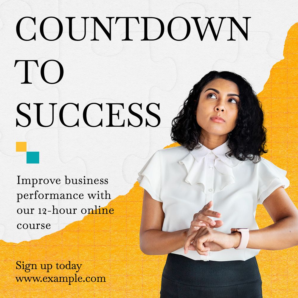 Countdown to success Instagram post template