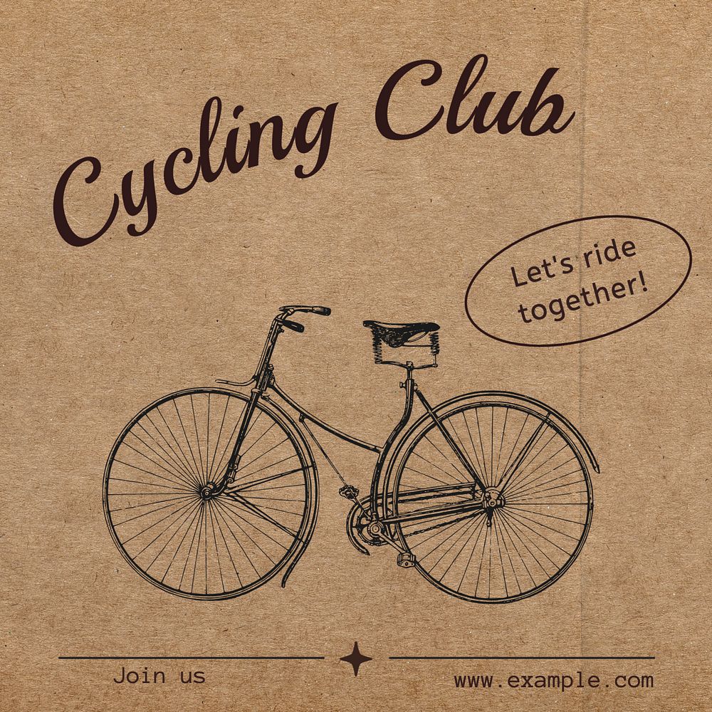 Cycling club Facebook post template