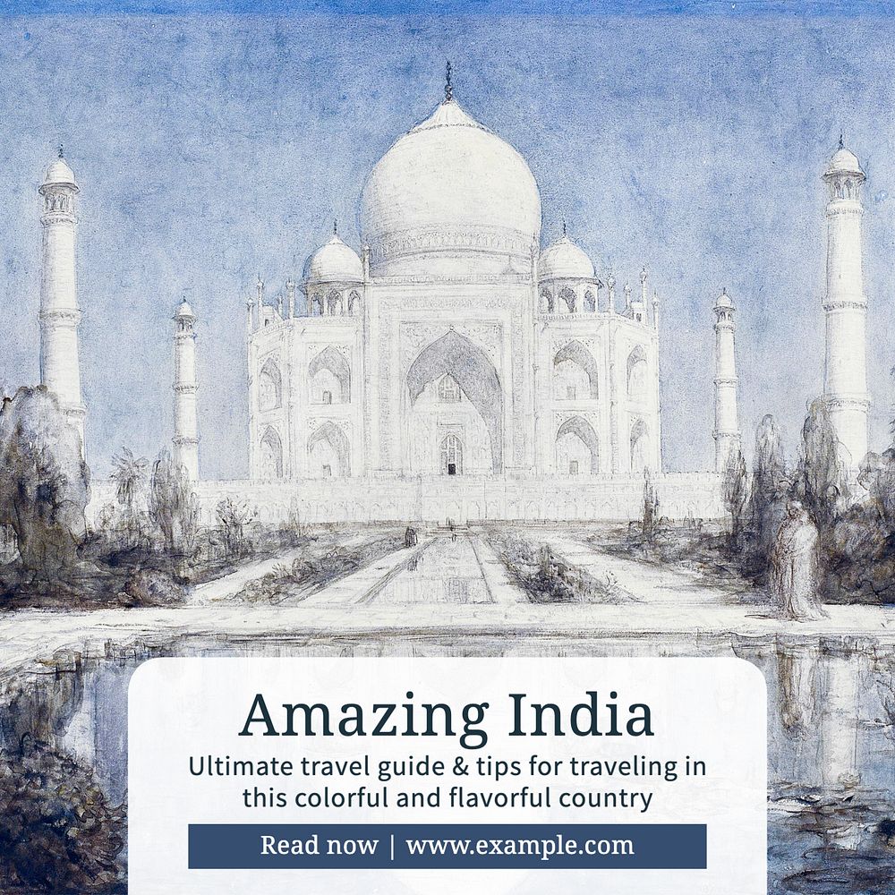 India travel Instagram post template