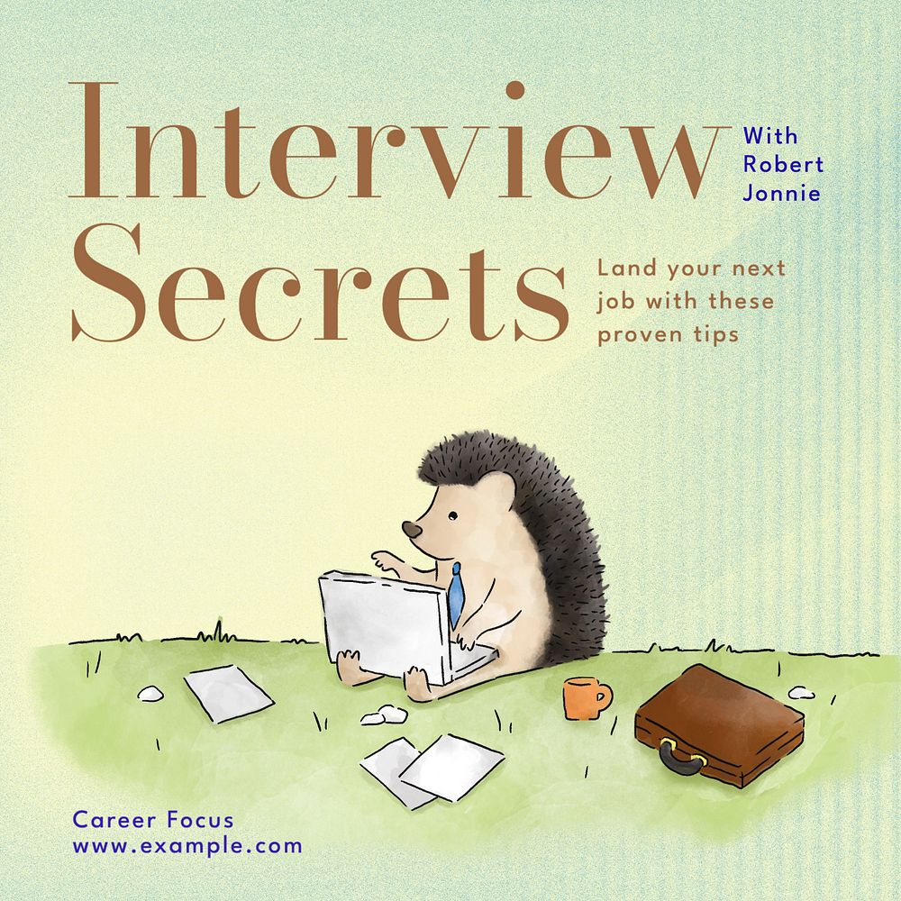 Interview secrets Facebook post template