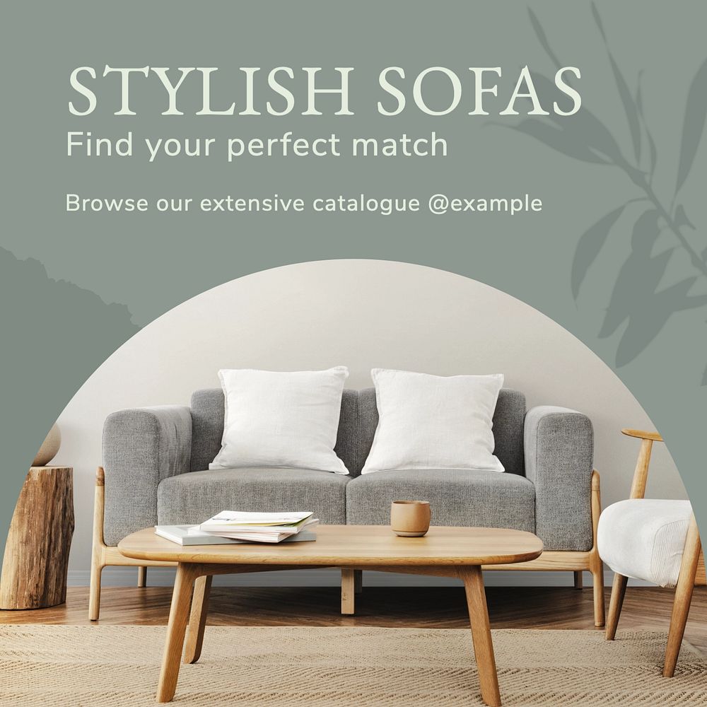 Stylish sofas Instagram post template