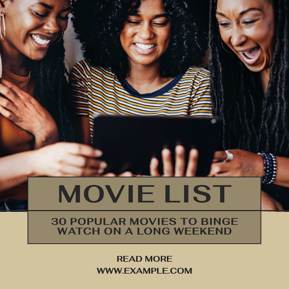 Movie list Instagram post template