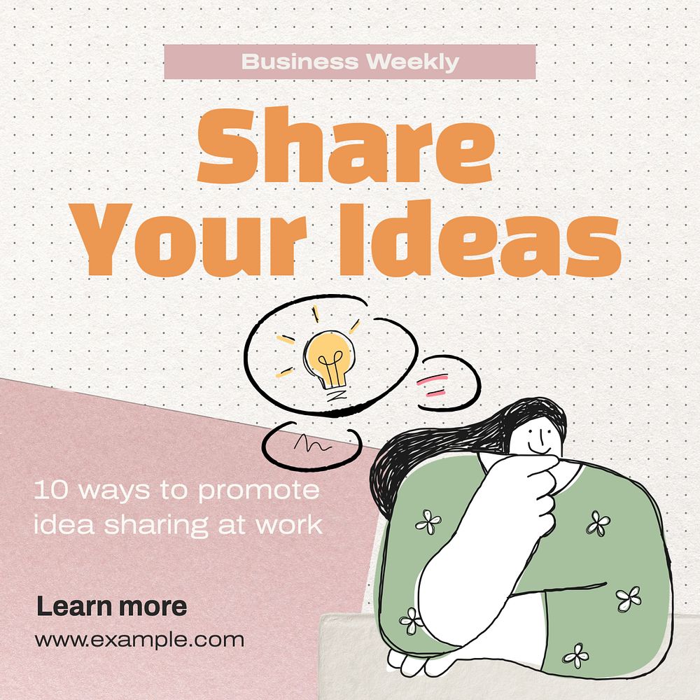 Idea sharing Instagram post template