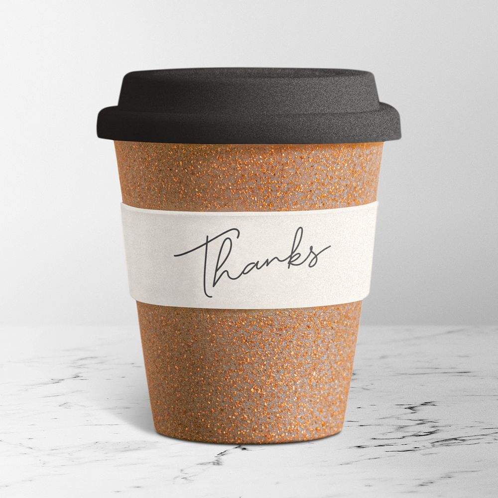 Paper coffee cup  editable mockup