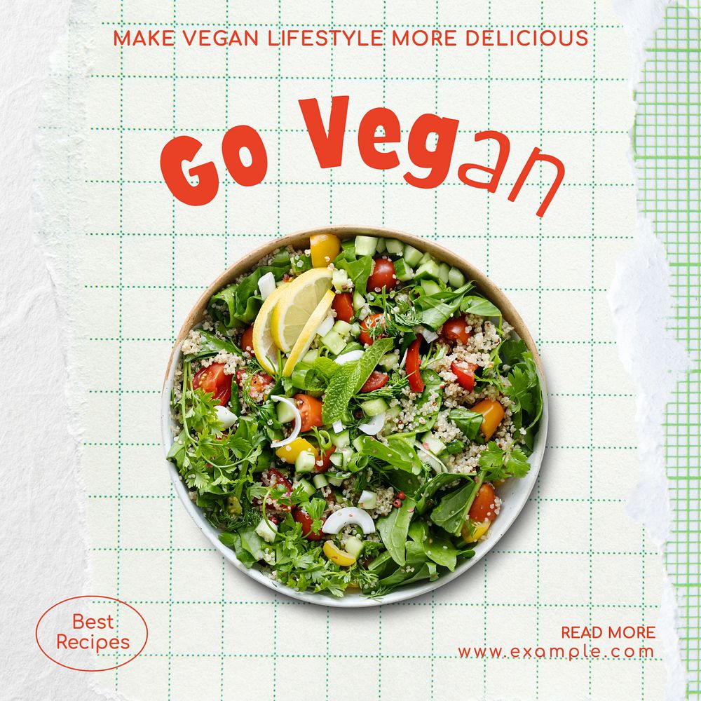 Go vegan Instagram post template