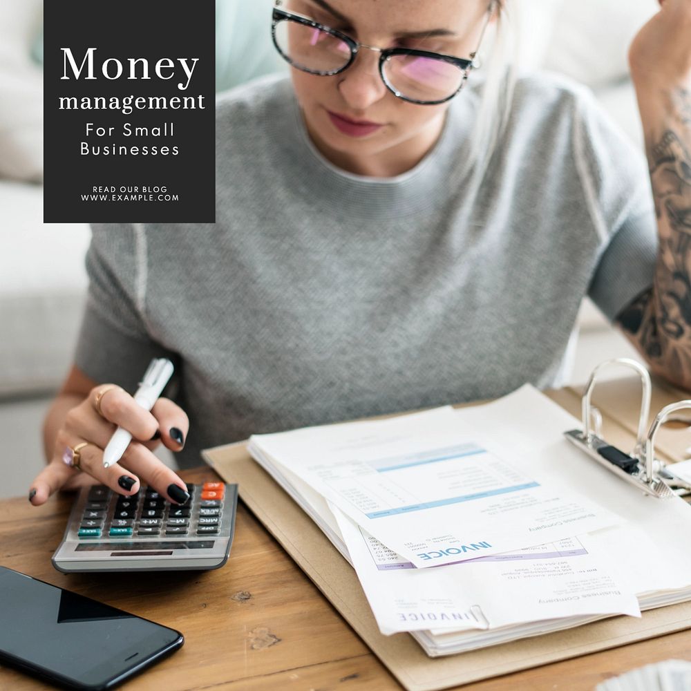 Money management Instagram post template