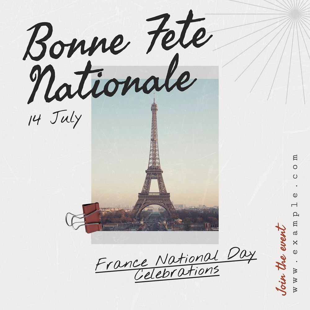 France national day Instagram post template