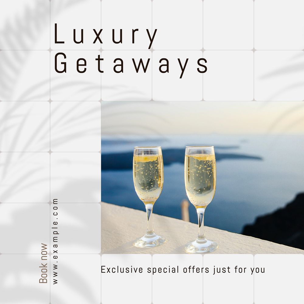 Luxury getaway Instagram post template