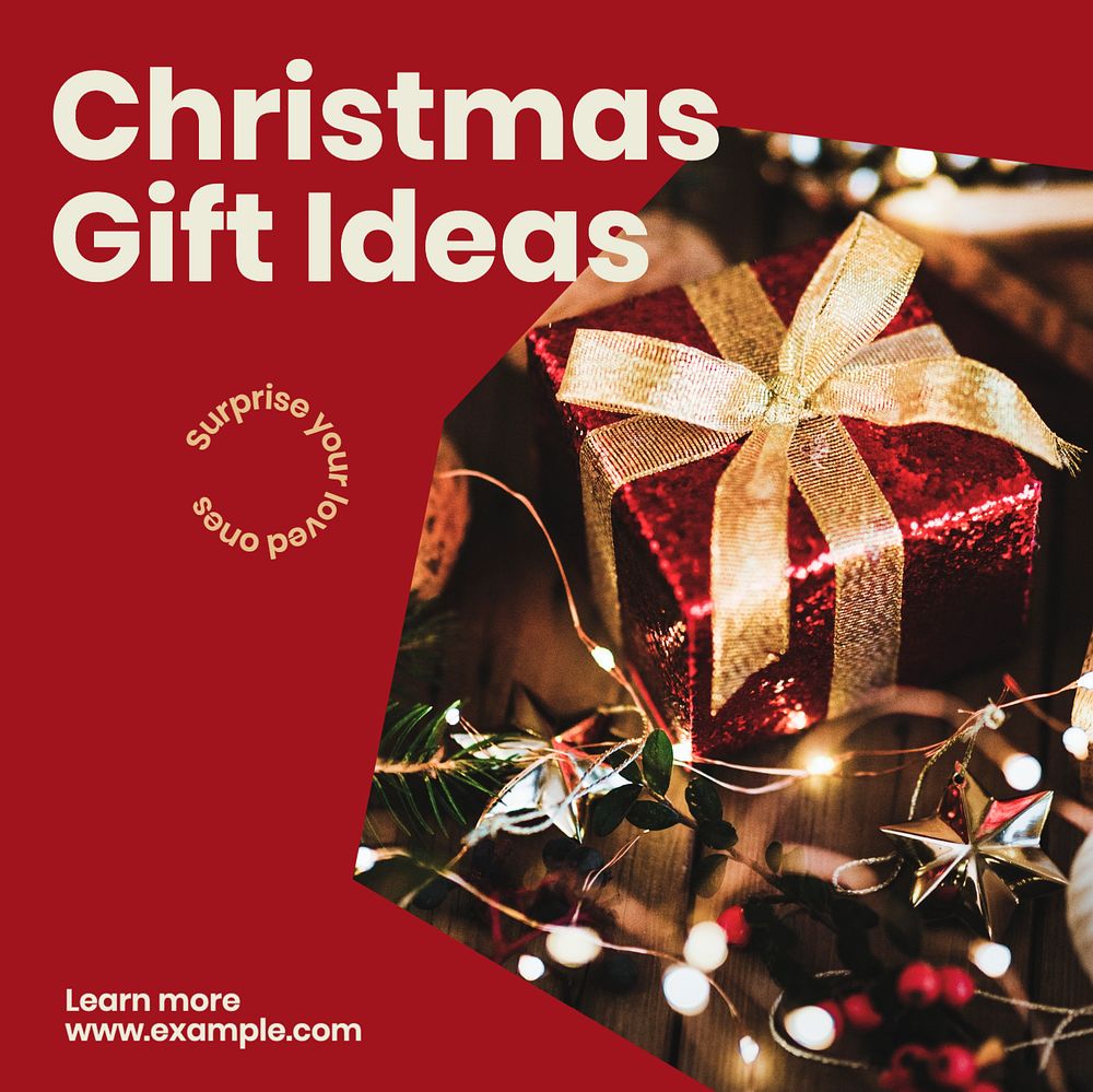 Christmas gift ideas Facebook post template