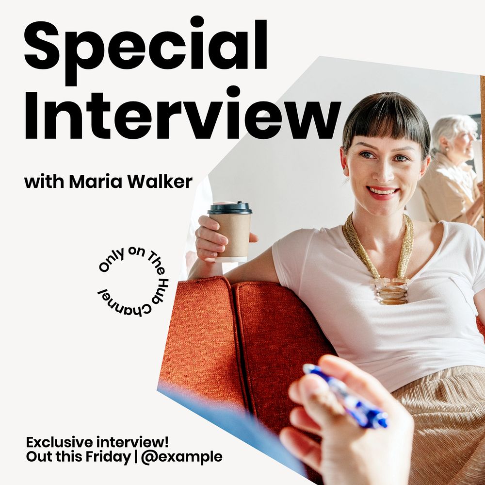 Special interview Facebook post template