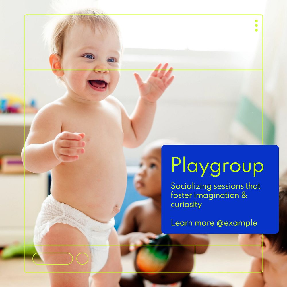 Children playgroup Instagram post template