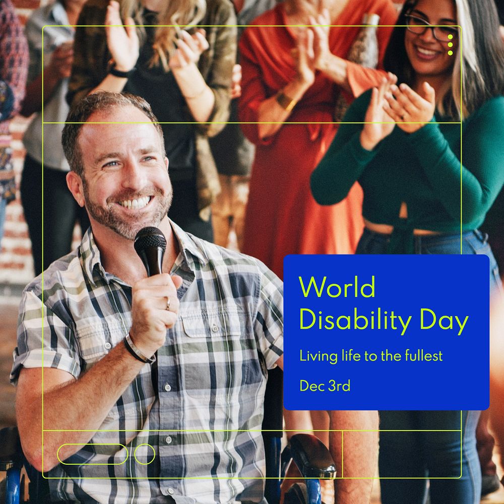 World disability day Instagram post template