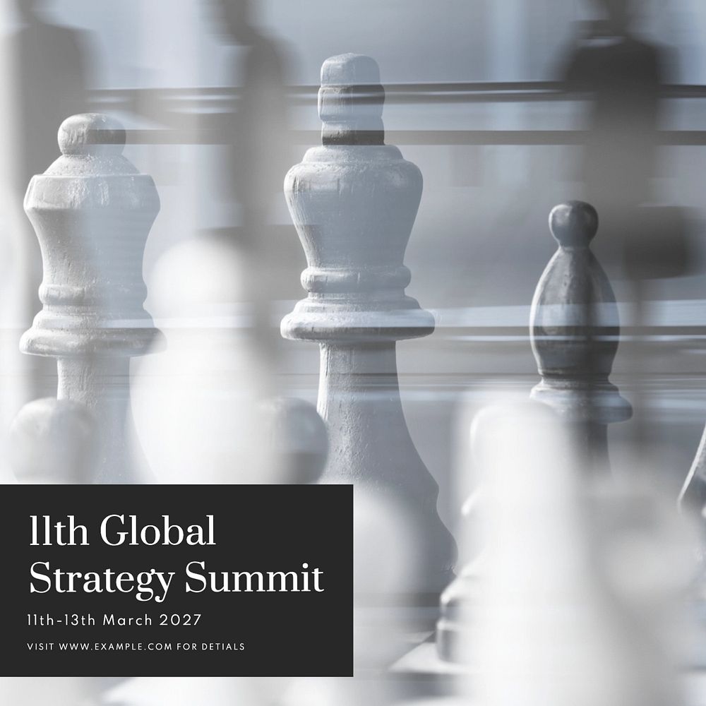 Global strategy summit Instagram post template