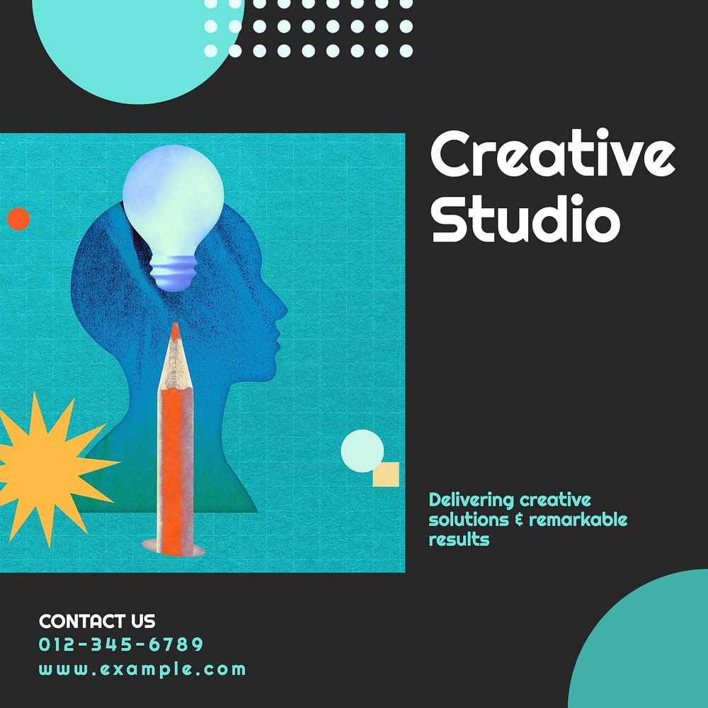 Creative agency studio Instagram post template