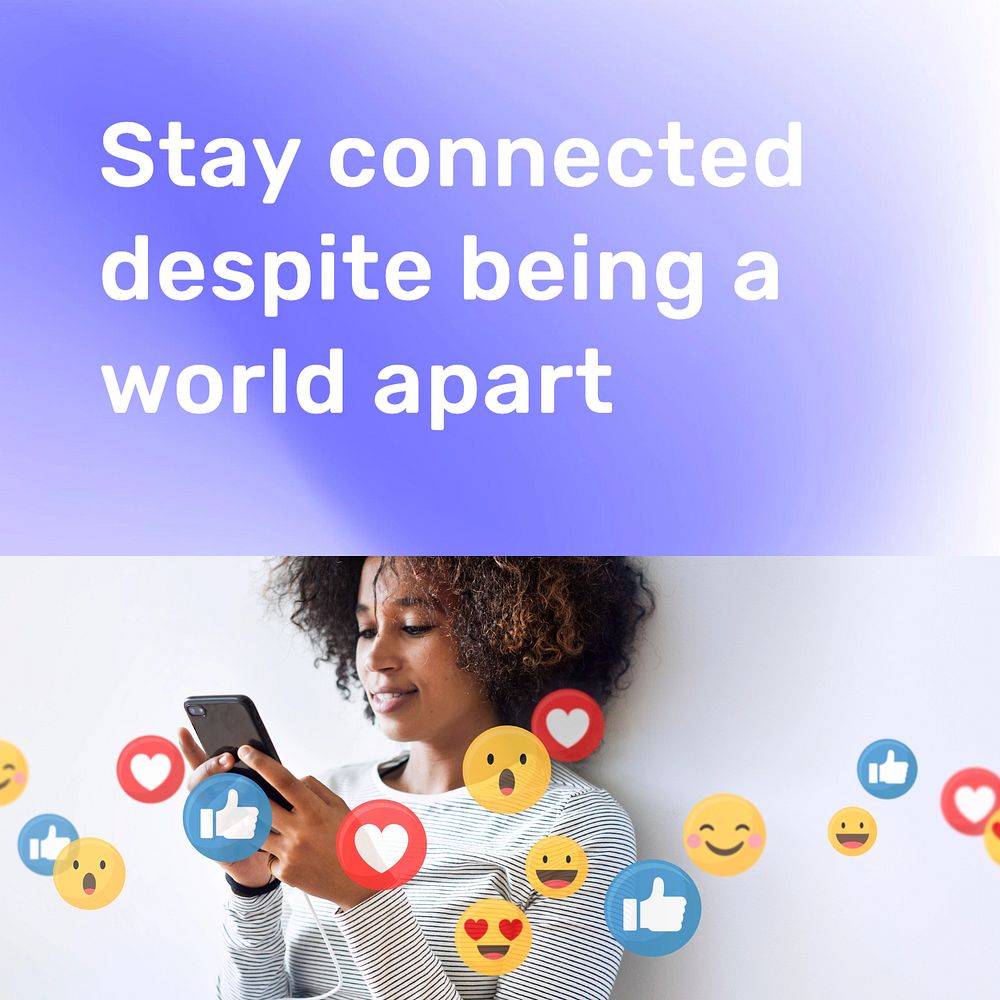 Stay connected Instagram post template