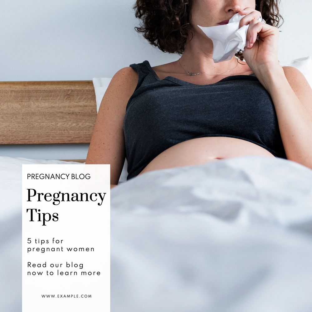 Pregnancy tips Instagram post template