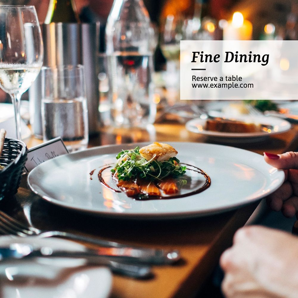 Fine dining Instagram post template