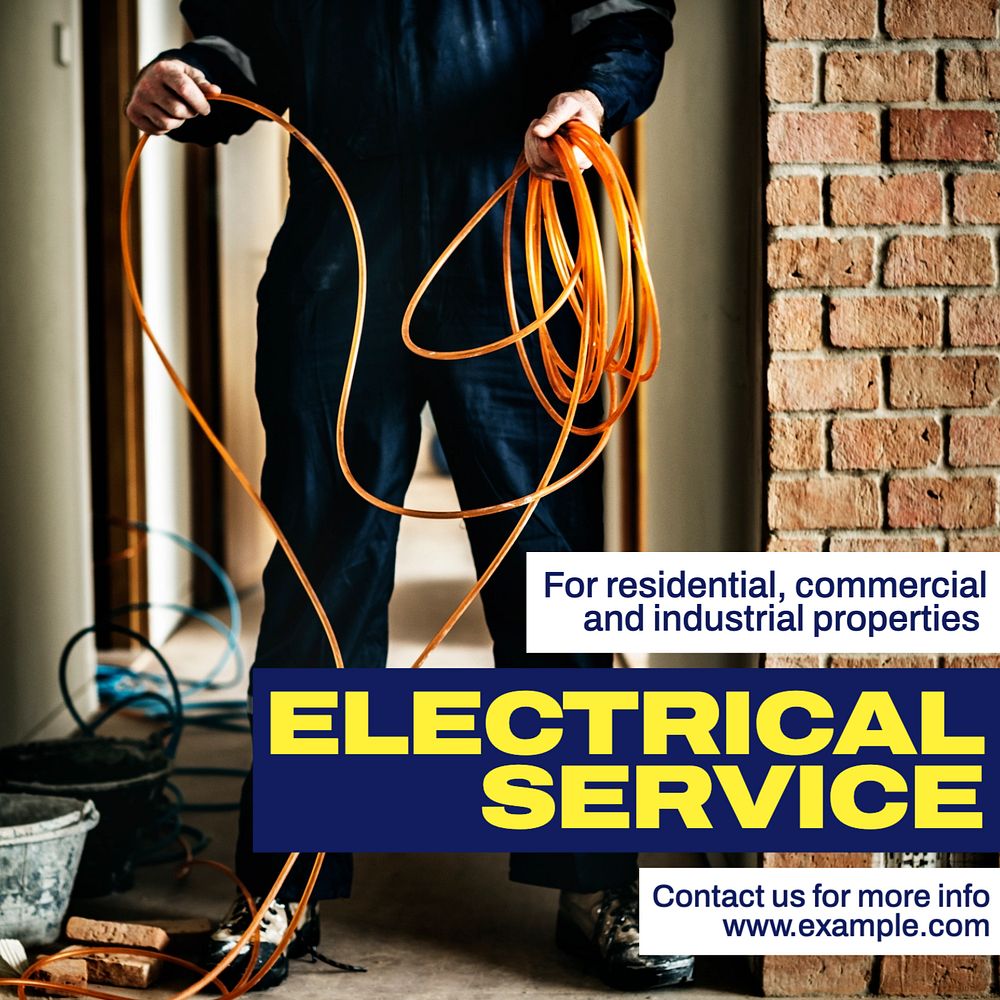 Electrical service Instagram post template