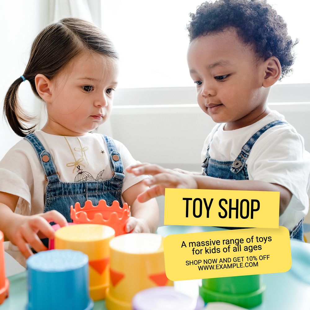 Toy shop Instagram post template