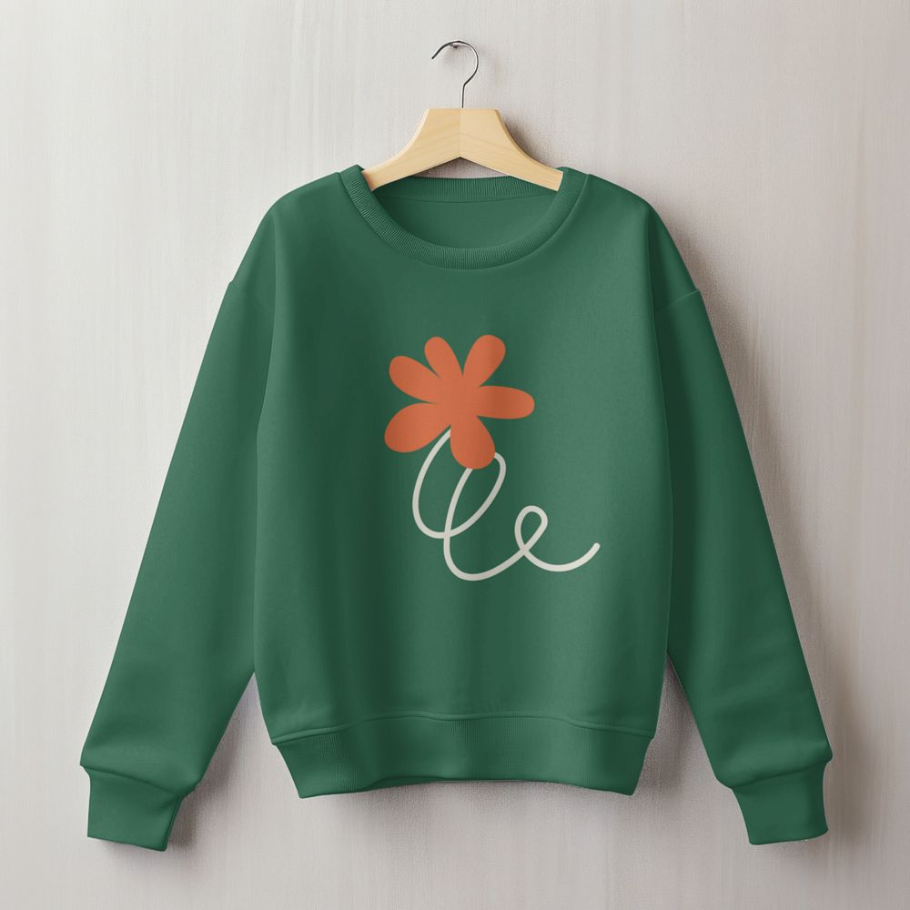 Winter sweater  editable mockup, fashion design 