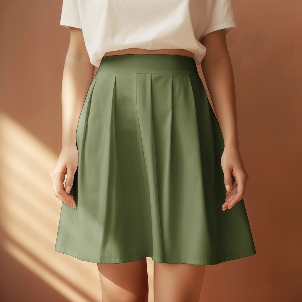 Women's skirt  editable mockup, fashion design 