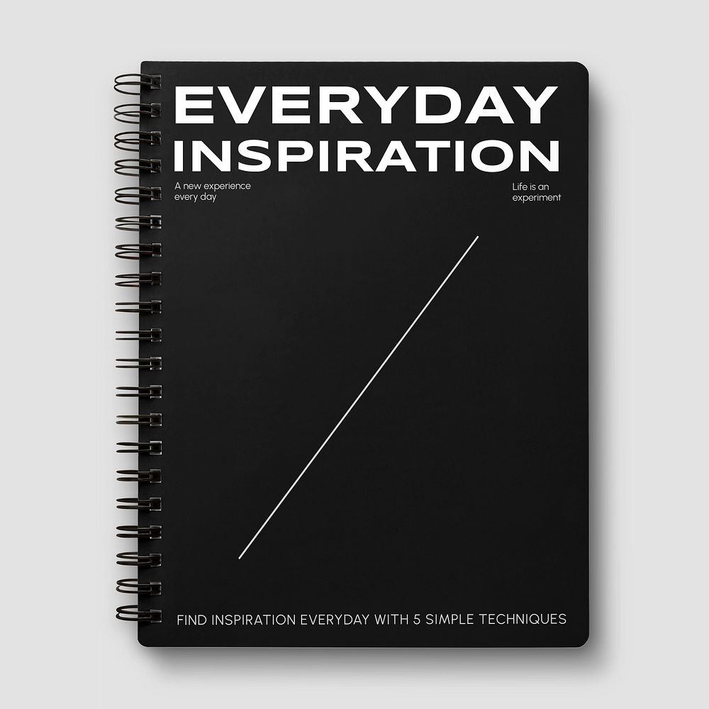 Spiral notebook editable mockup