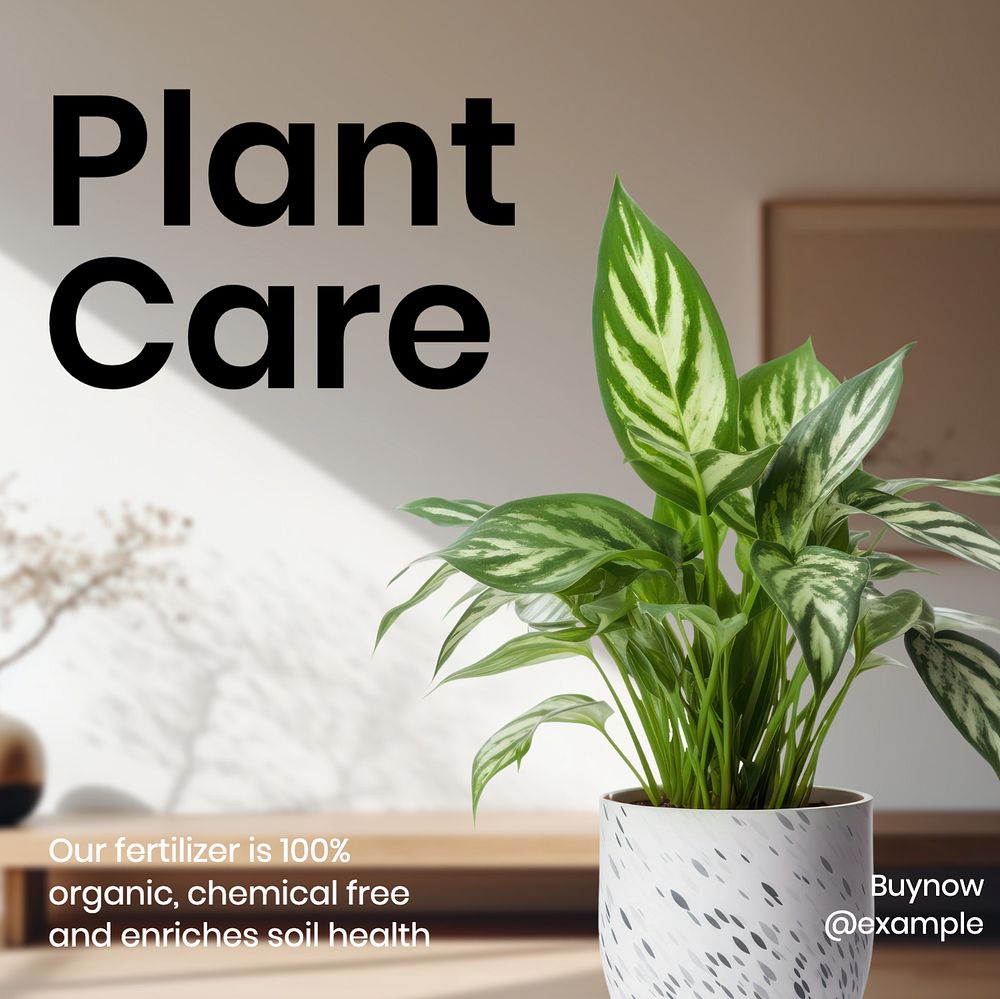 Plant care Facebook post template