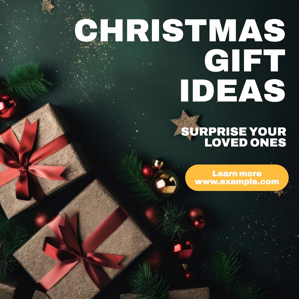 Christmas gift ideas Instagram post template