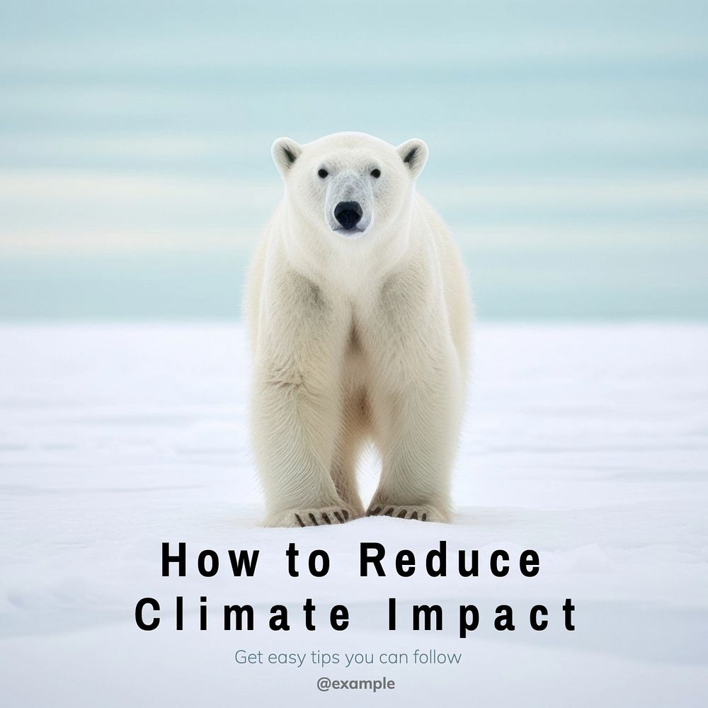 Climate change Instagram post template