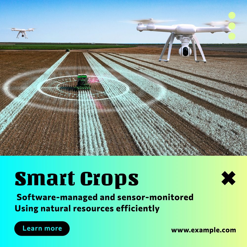 Smart agriculture Instagram post template