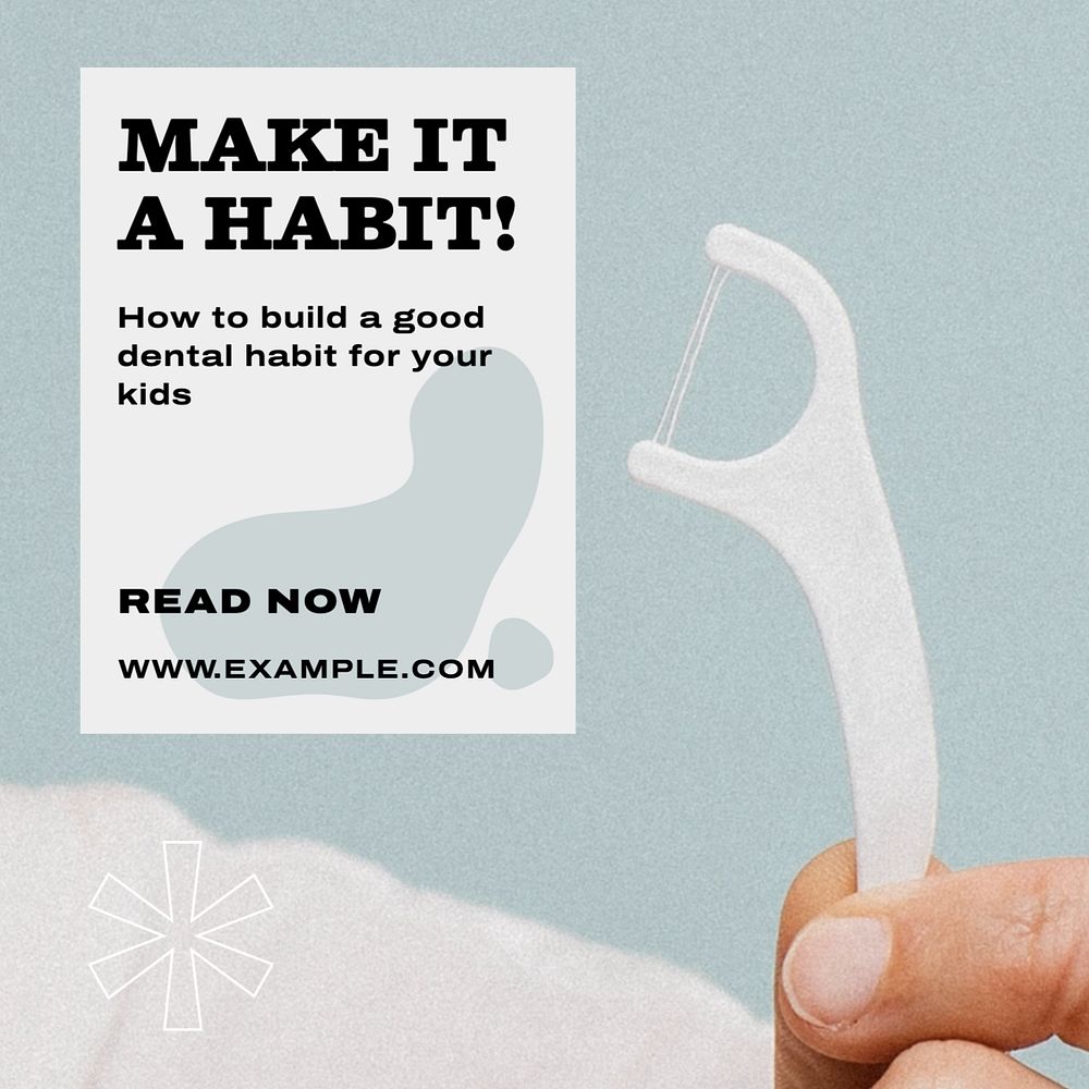 Dental habit Instagram post template