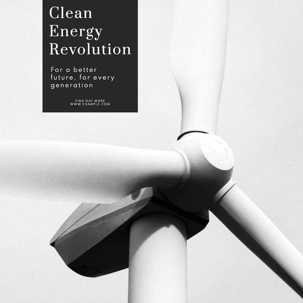 Clean energy revolution Instagram post template