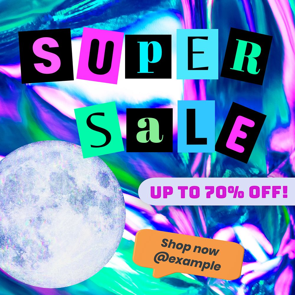 Super sale Instagram post template