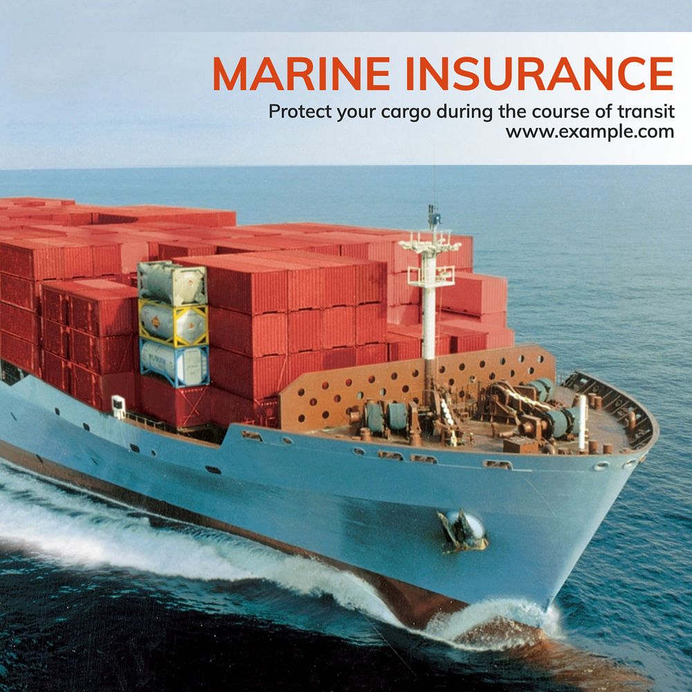 Marine insurance Instagram post template