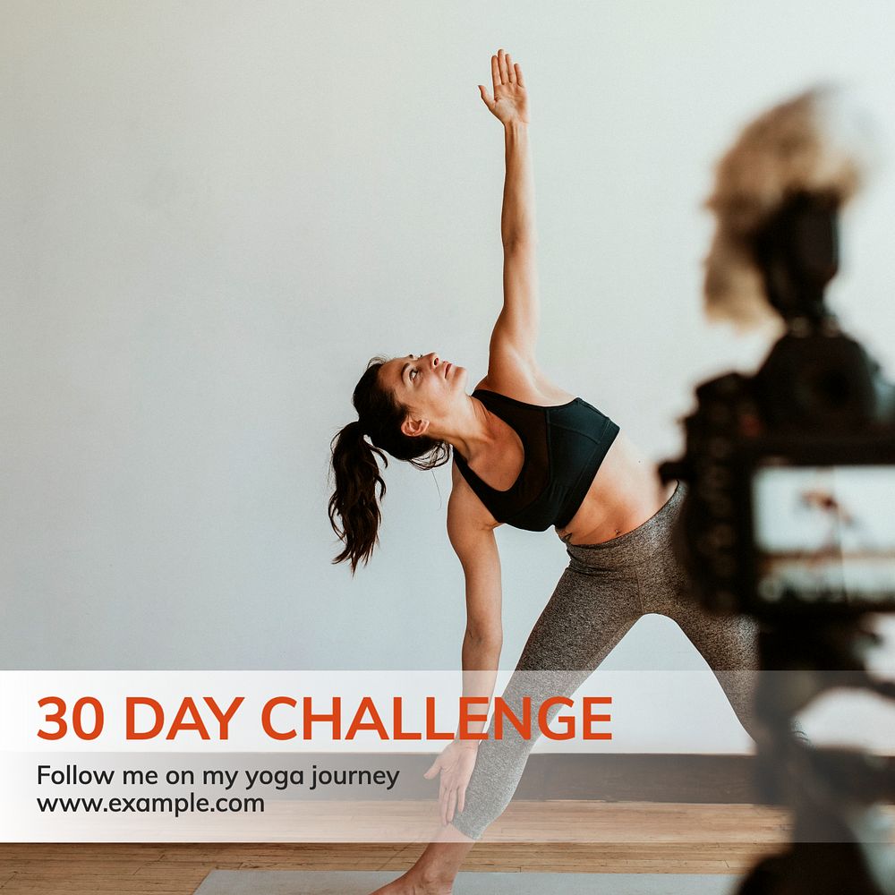 30 day challenge Instagram post template