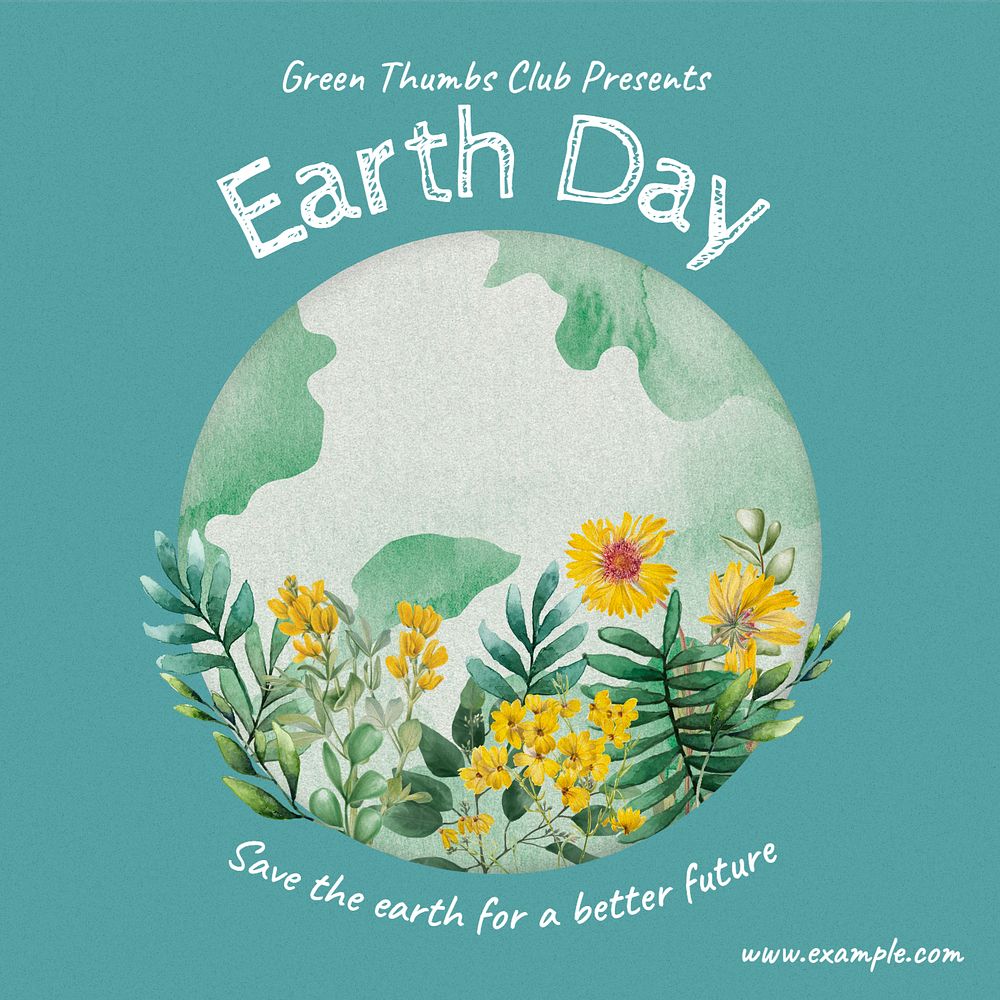 Earth day Instagram post template