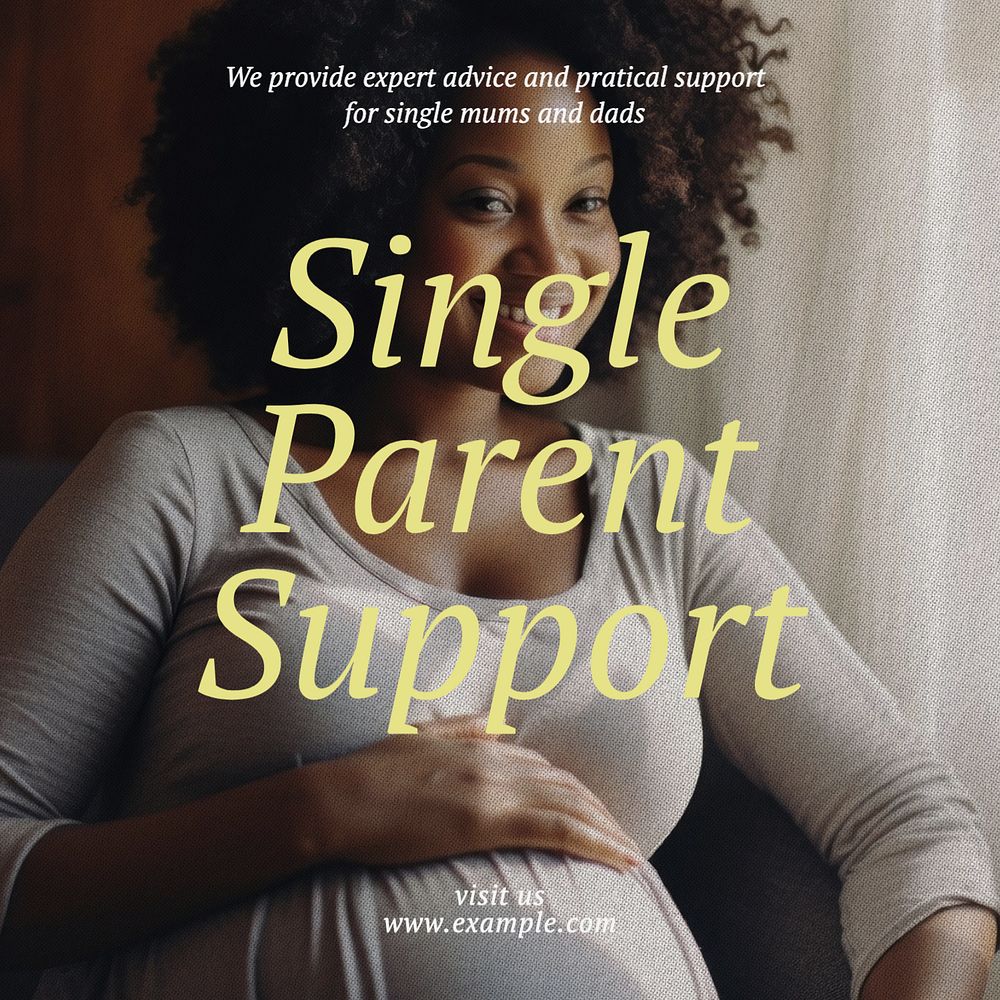 Charity for single parent families Instagram post template