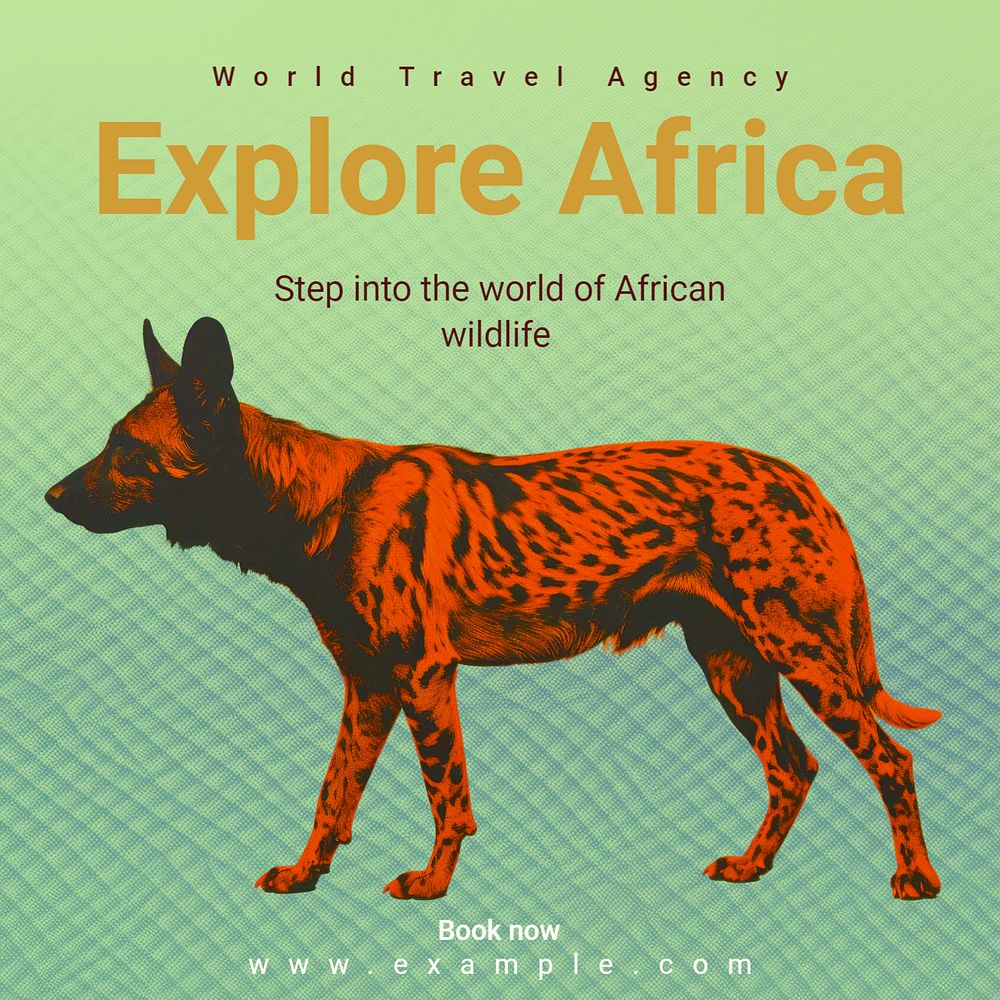 Explore Africa Instagram post template