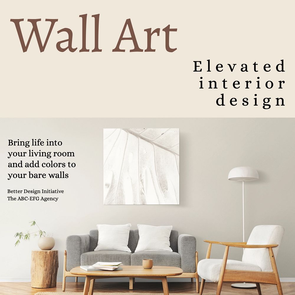 Wall art Instagram post template