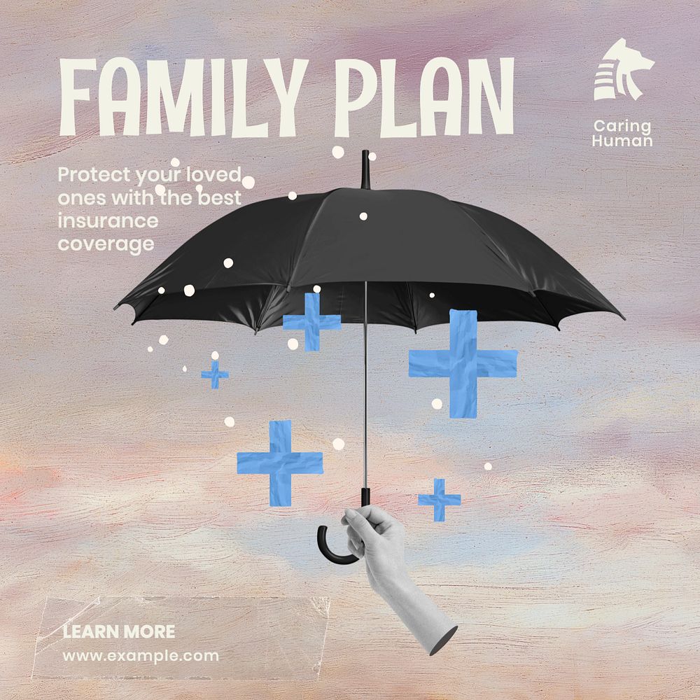 Family insurance Instagram post template