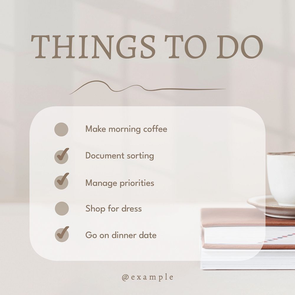 Things to do Instagram post template