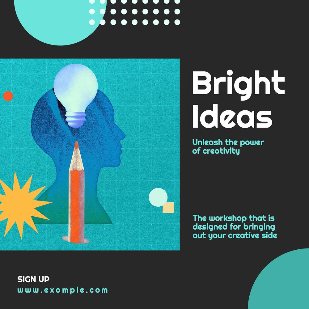 Bright ideas Instagram post template