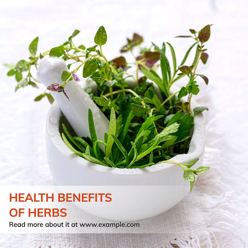 Health benefits Instagram post template