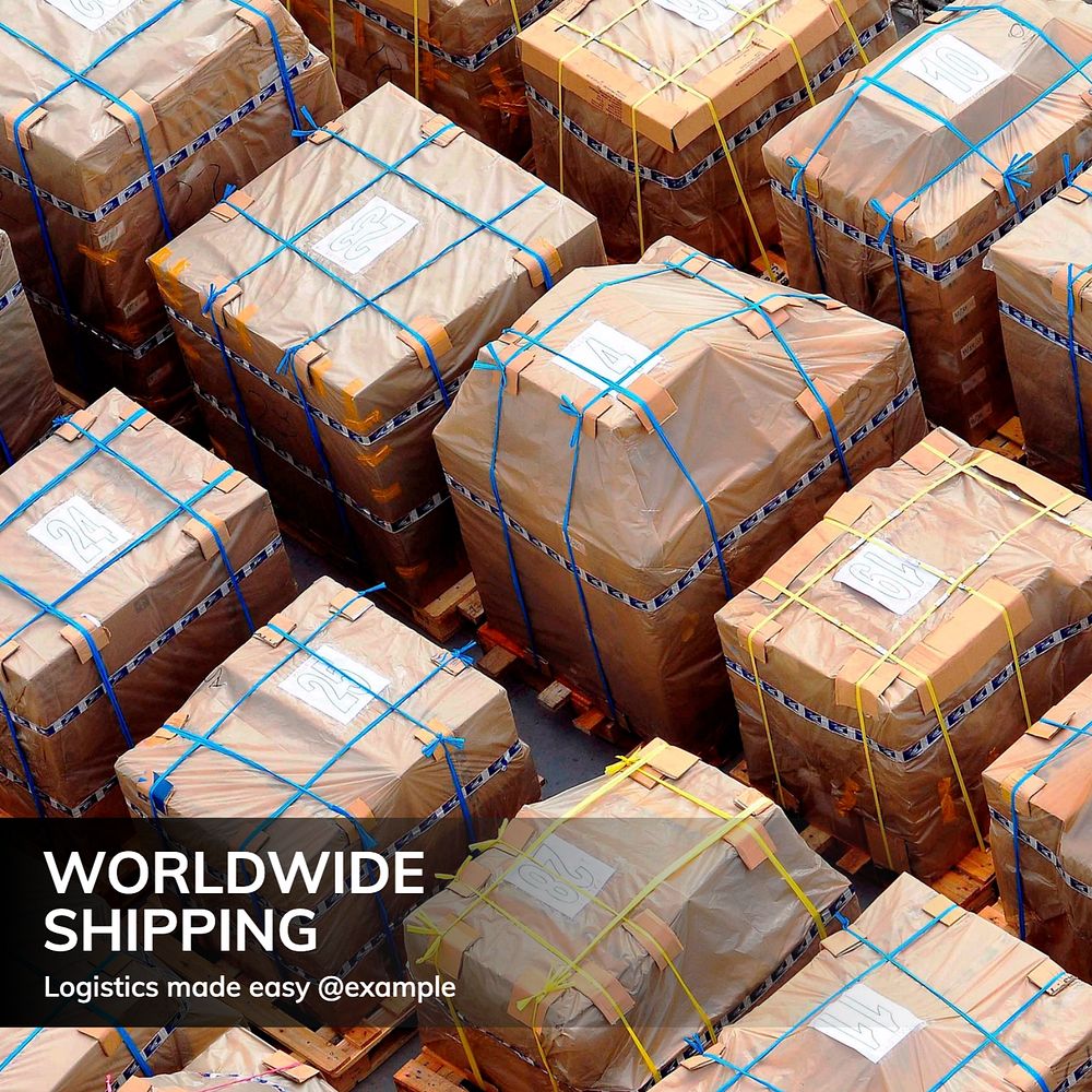 Worldwide shipping Instagram post template