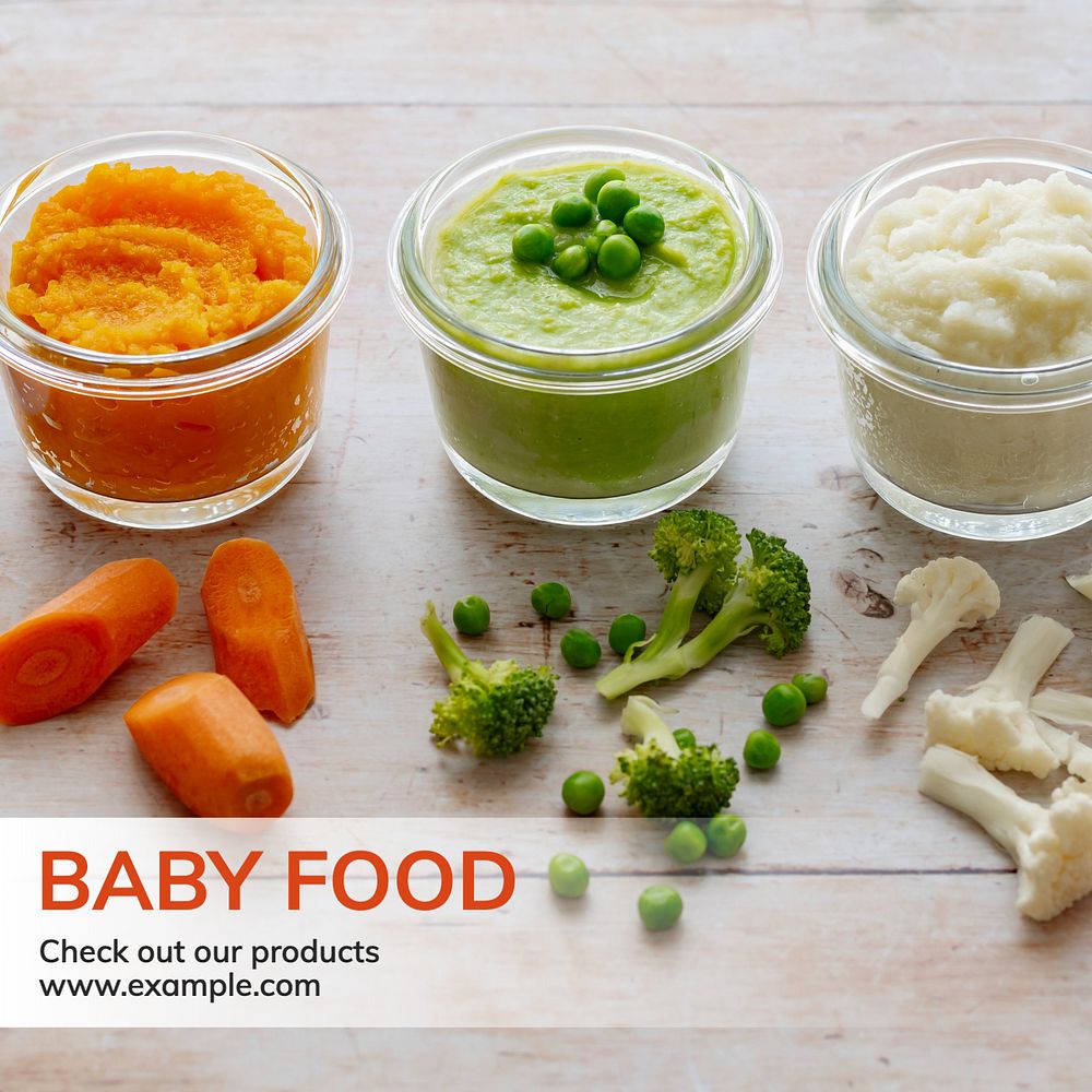 Baby food Instagram post template