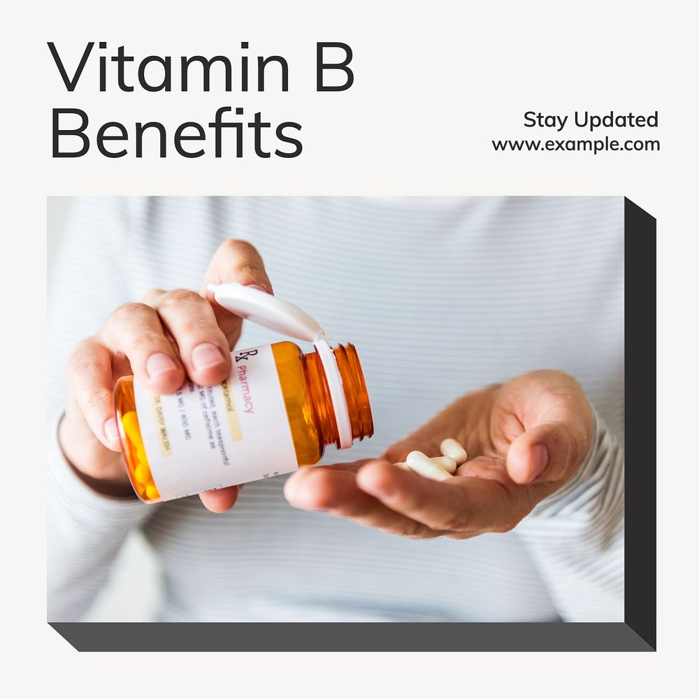 Vitamin B Benefits Instagram post template