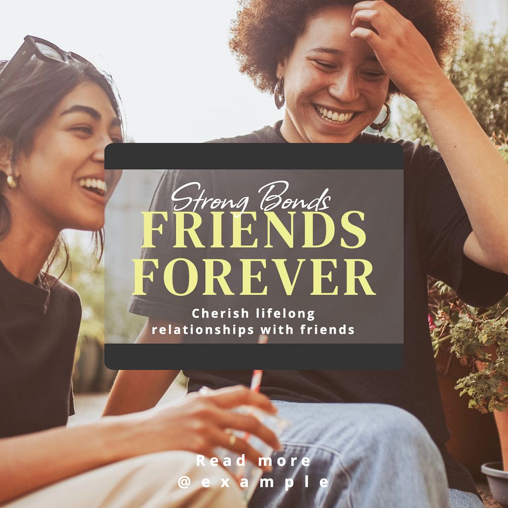 Friends forever Instagram post template