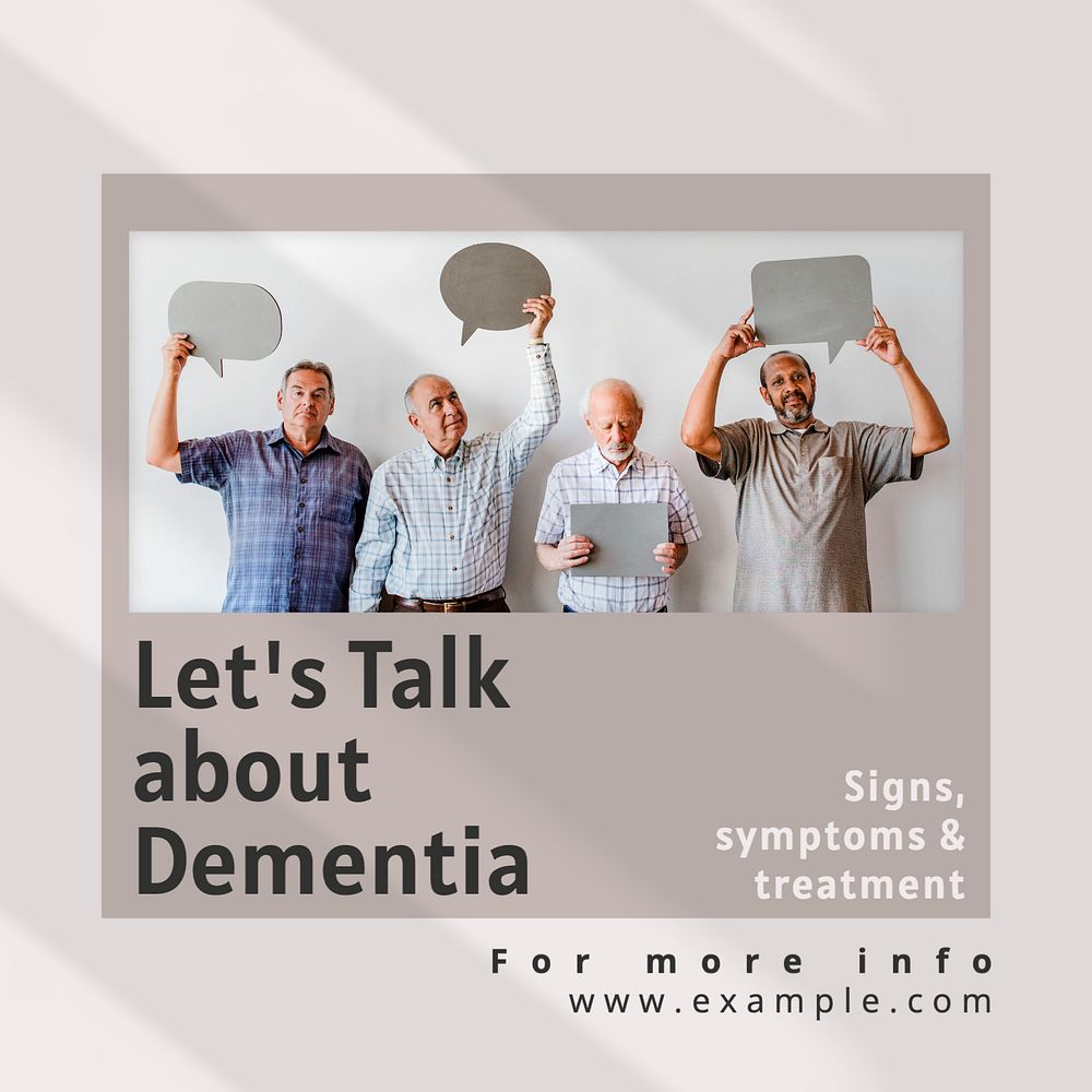 Dementia talk Instagram post template