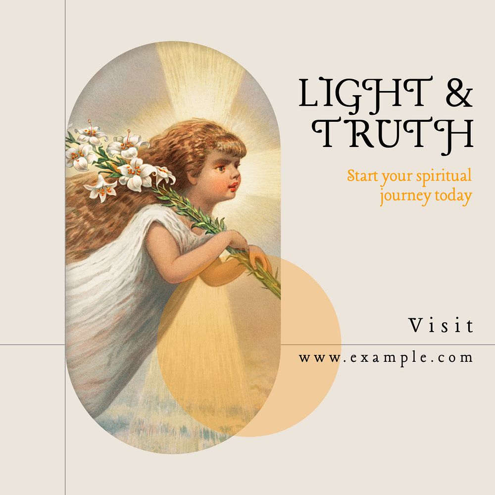 Light & truth Instagram post template