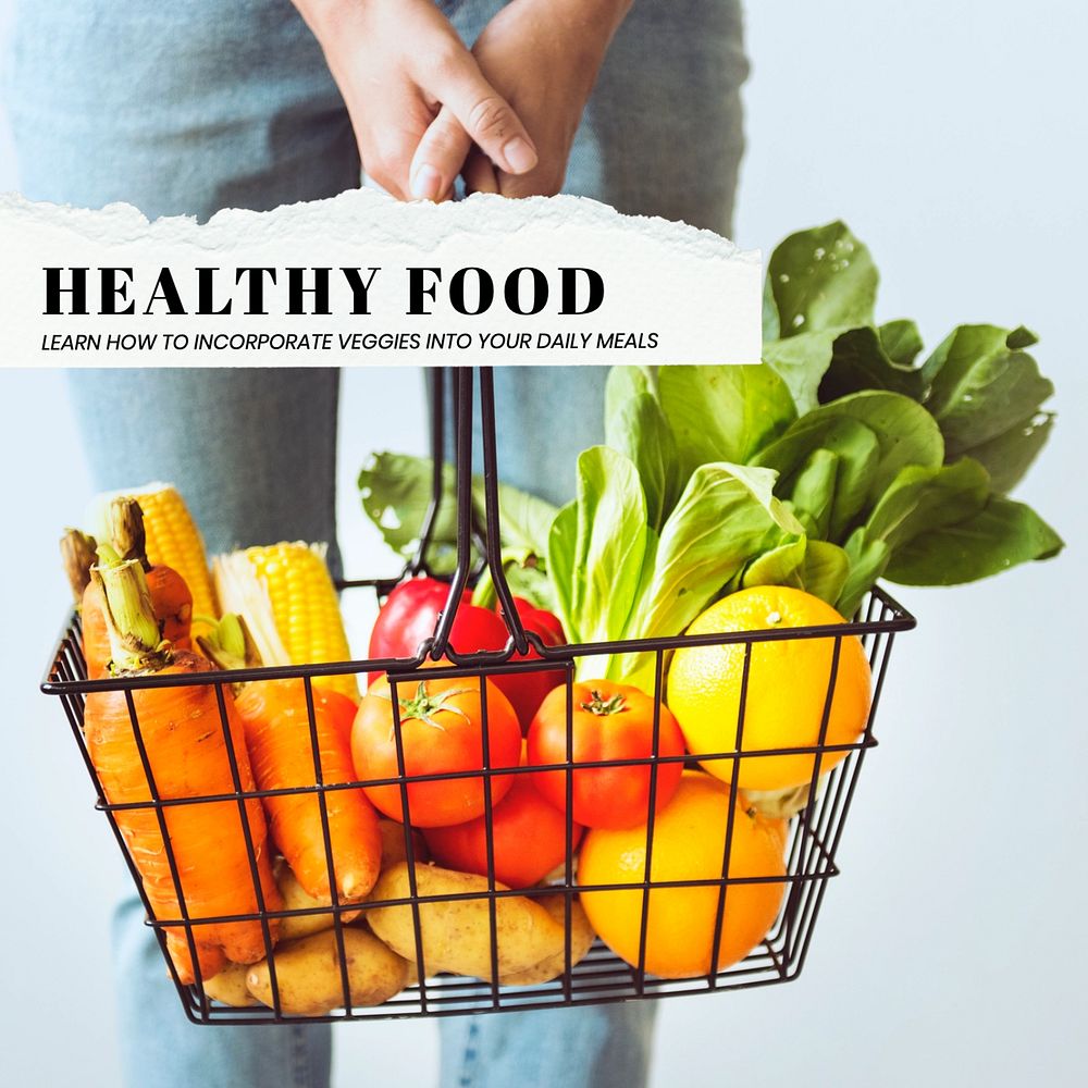 Healthy food Instagram post template